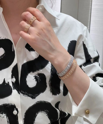 [AuraJewelry] 2026 WOVEN-PATTERN BRACELET SET WITH FULL DIAMOND INLAY THREE-COLORS