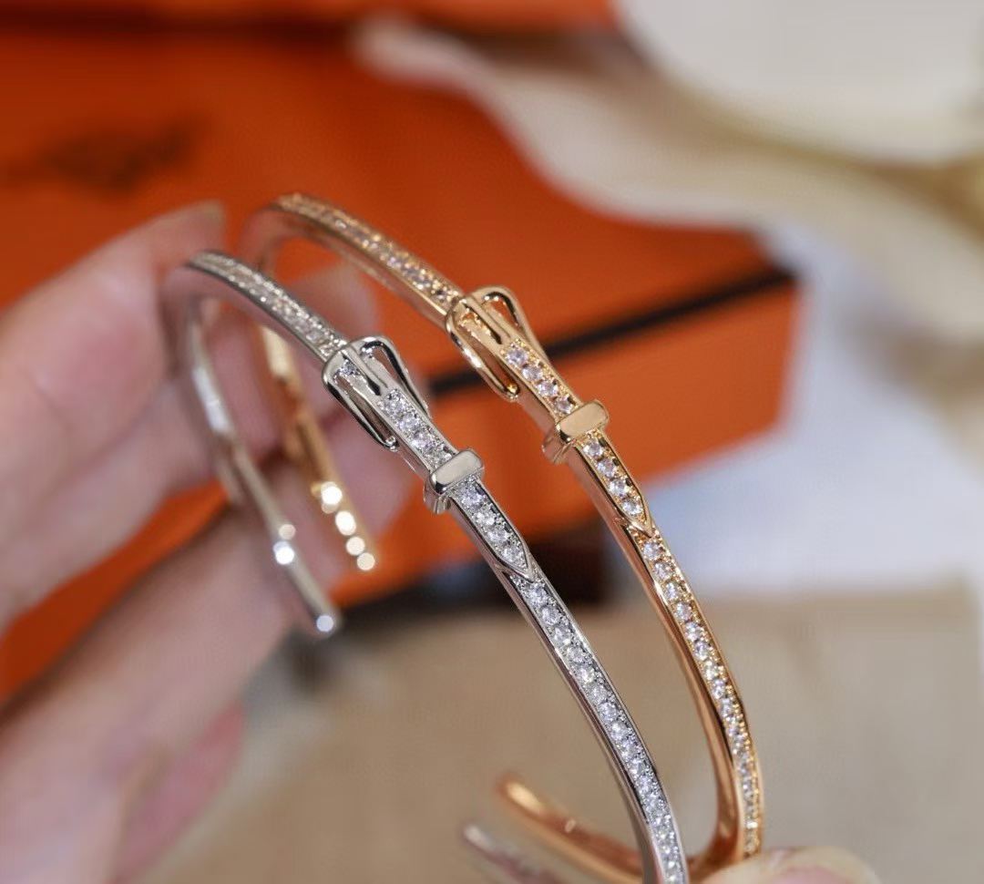 [AuraJewelry] DIAMOND-ENCRUSTED BRACELET THREE COLORS