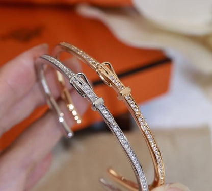 [AuraJewelry] DIAMOND-ENCRUSTED BRACELET THREE COLORS