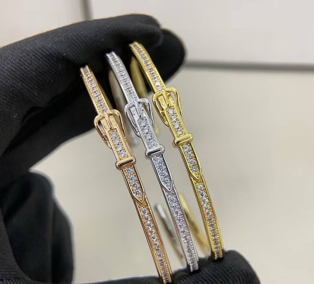 [AuraJewelry] DIAMOND-ENCRUSTED BRACELET THREE COLORS