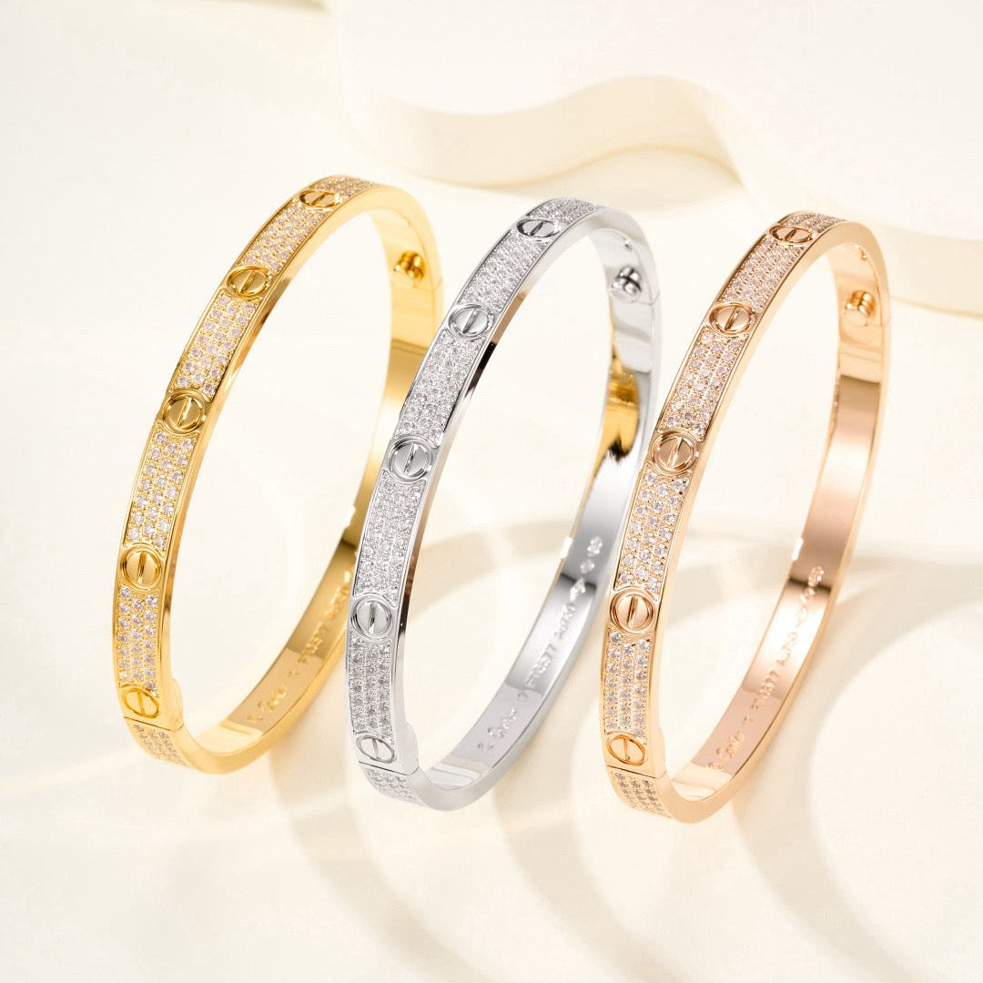 ¡®AuraJewelry¡¯LOVE BRACELET 4.8MM DIAMOND-PAVED