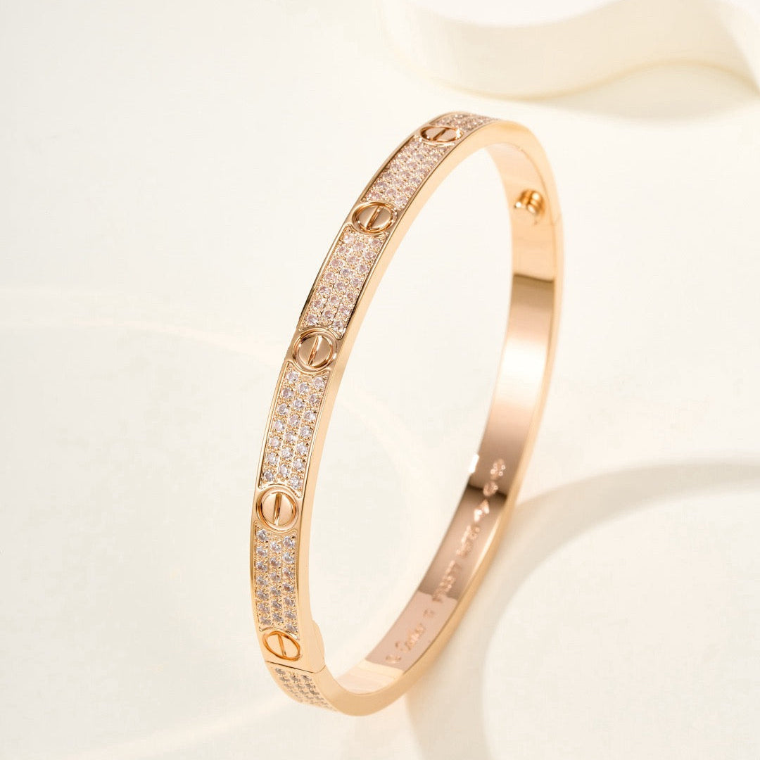 ¡®AuraJewelry¡¯LOVE BRACELET 4.8MM DIAMOND-PAVED
