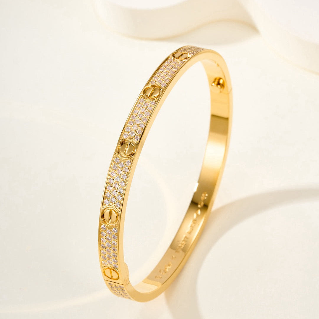 ¡®AuraJewelry¡¯LOVE BRACELET 4.8MM DIAMOND-PAVED