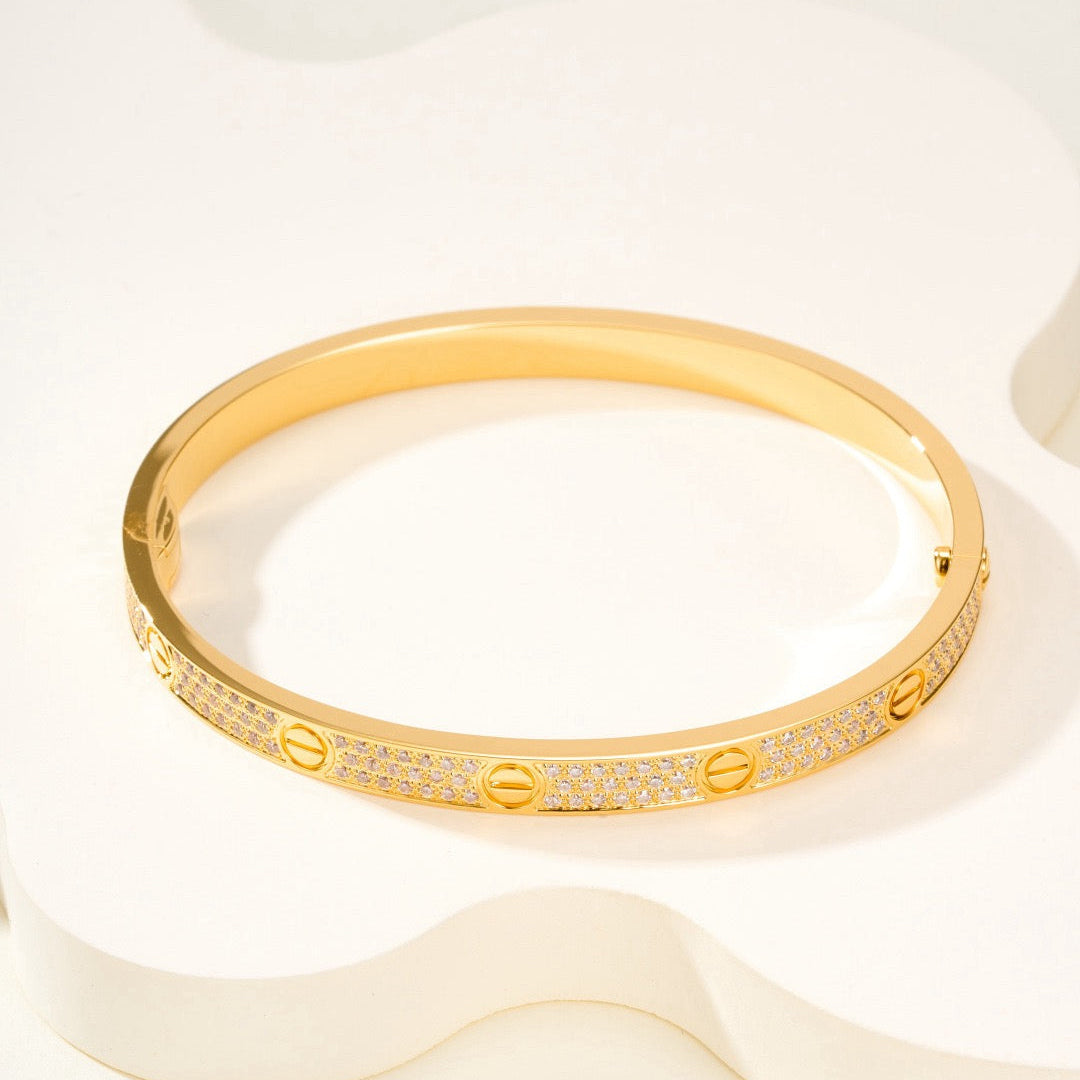 ¡®AuraJewelry¡¯LOVE BRACELET 4.8MM DIAMOND-PAVED