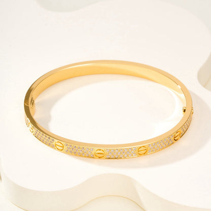 ¡®AuraJewelry¡¯LOVE BRACELET 4.8MM DIAMOND-PAVED