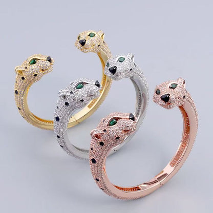 [AuraJewelry] Full Diamond Panther Bangle & Ring