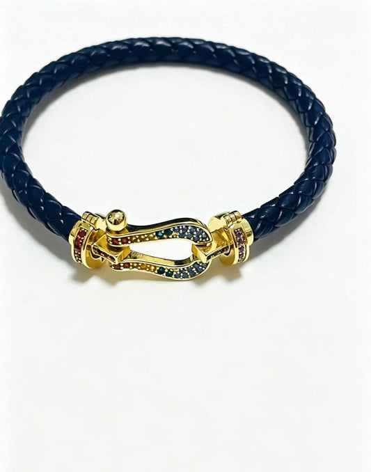¡®AuraJewelry2026 New Horseshoe Buckle Leather Couple Bracelet
