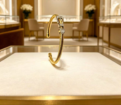 ¡®AuraJewelry26 New Open Horseshoe Bangle