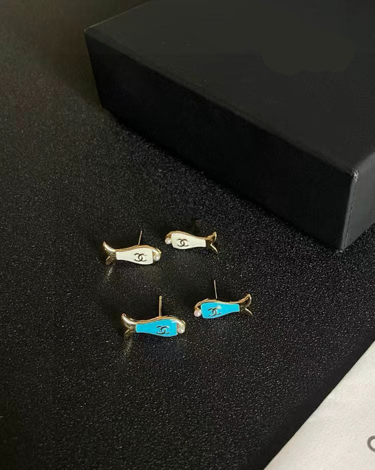 [AuraJewelry]Fish Stud Earrings