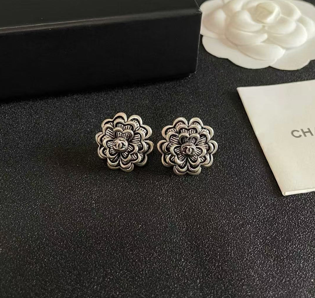 [AuraJewelry]Vintage Camellia Earrings