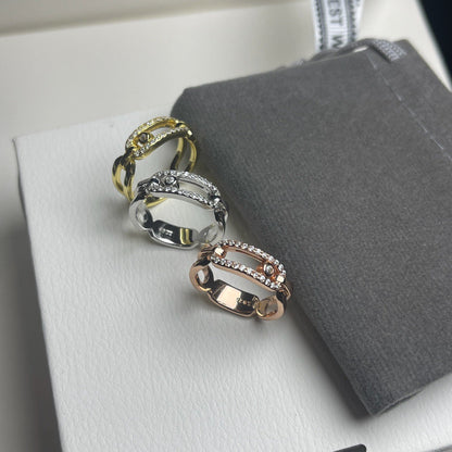 [AuraJewelry]Sliding Single Diamond Ring