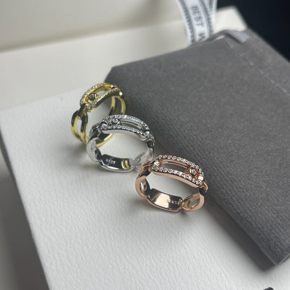 [AuraJewelry]Sliding Single Diamond Ring