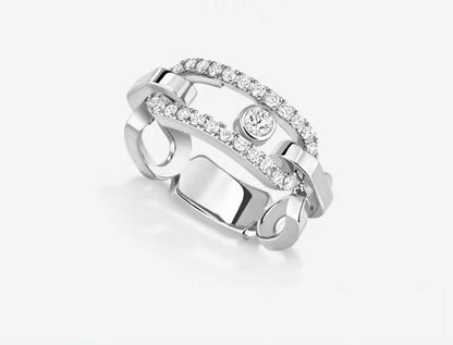 [AuraJewelry]Sliding Single Diamond Ring