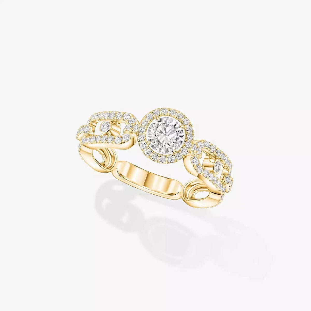 [AuraJewelry]Move Link Solitaire Ring