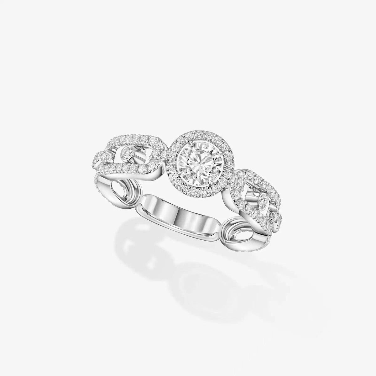 [AuraJewelry]Move Link Solitaire Ring