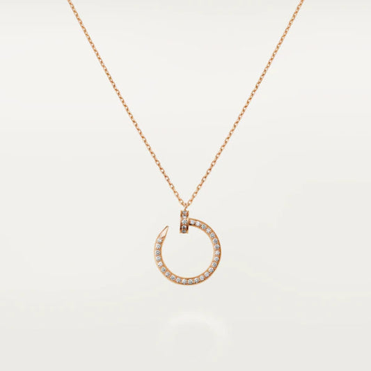 ¡®AuraJewelry¡¯JUSTE NECKLACE PINK GOLD DIAMONDS
