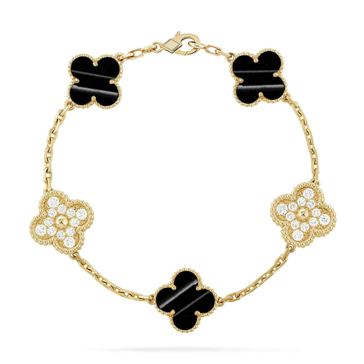 [AuraJewelry]New  CLOVER 5 MOTIF PULSAR STONE BRACELET COLLECTION