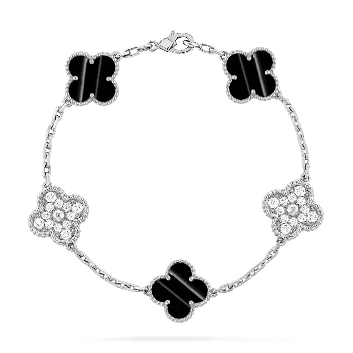 [AuraJewelry]New  CLOVER 5 MOTIF PULSAR STONE BRACELET COLLECTION