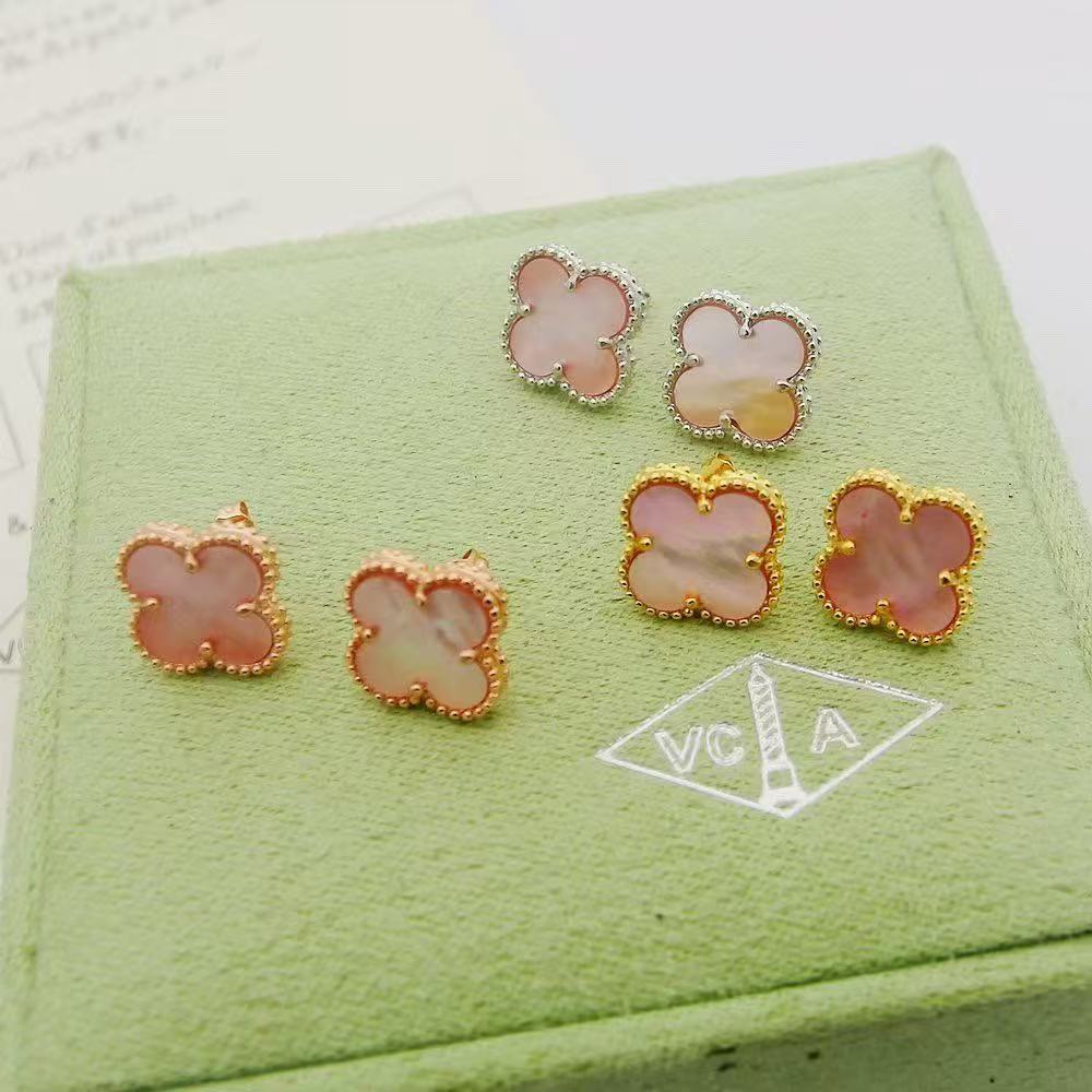 [AuraJewelry]Clover Mini Pink Earrings