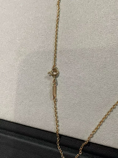 [AuraJewelry]T House Diamond-Studded Knot Necklace