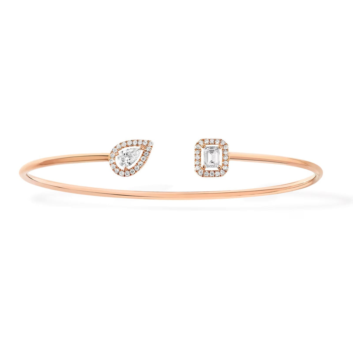 [AuraJewelry]JONC FLEX MY TWIN TOI & MOI SILVER DIAMOND BRACELET