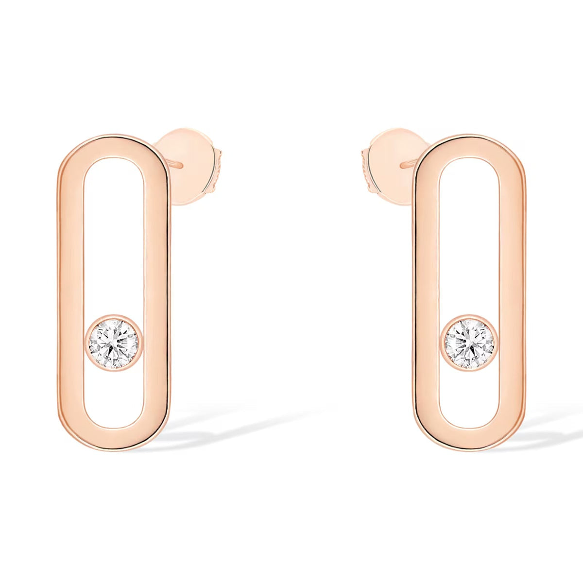 [AuraJewelry]MOVE UNO SMALL 1 DIAMOND EARRINGS