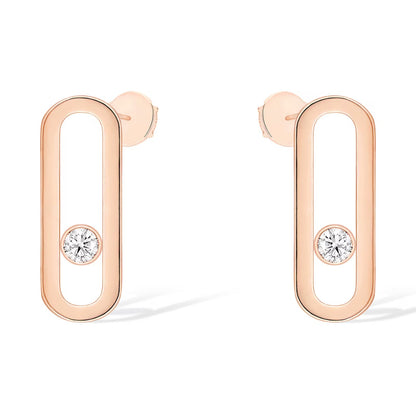 [AuraJewelry]MOVE UNO SMALL 1 DIAMOND EARRINGS