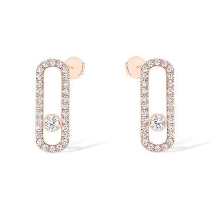 [AuraJewelry]MOVE UNO STUD DIAMOND PAVED EARRINGS