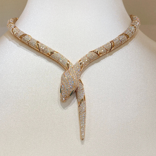 [✨AuraJewelry✨]HAUTE COUTURE GOLD SERPENTI NECKLACE