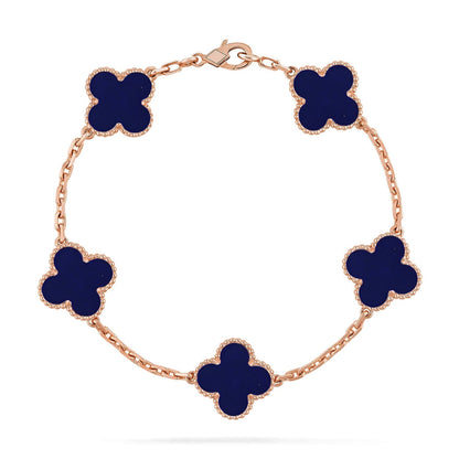 [AuraJewelry]New CLOVER 5 MOTIF LAPIS LAZULI BRACELET COLLECTION