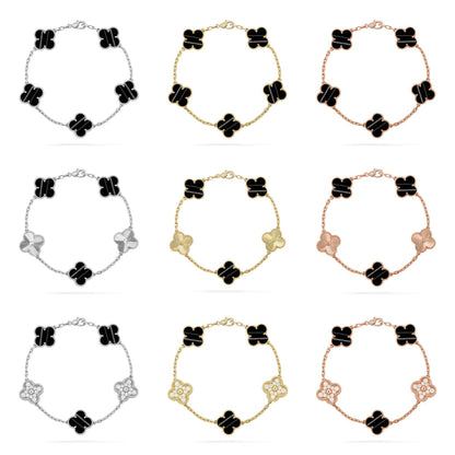 [AuraJewelry]New  CLOVER 5 MOTIF PULSAR STONE BRACELET COLLECTION