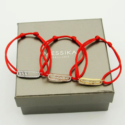 [AuraJewelry]Messika Care(s) pink cord pavé bracelet