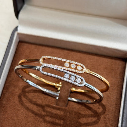 [AuraJewelry]Move Pavé Diamond Bangle Bracelet M