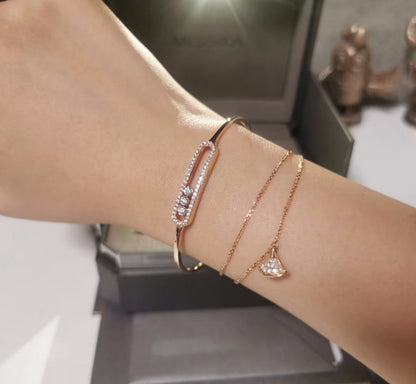 [AuraJewelry]Move Pavé Diamond Bangle Bracelet M