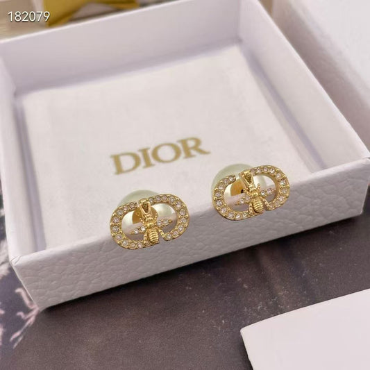 [AuraJewelry]CD Honeycomb Pearl Stud Earrings