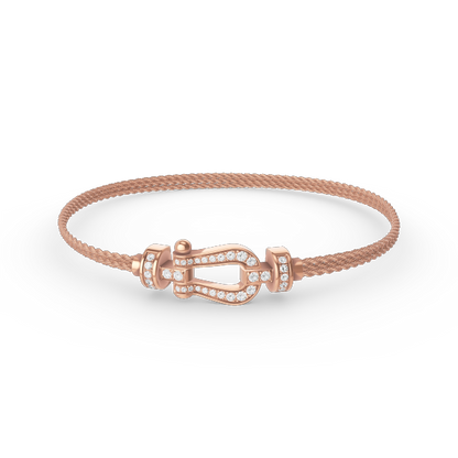 ¡®AuraJewelry¡¯FORCE SMALL HORSESHOE  DIAMOND CHAIN ROPE BRACELET