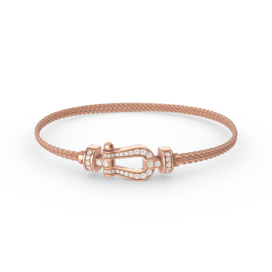 ¡®AuraJewelry¡¯FORCE SMALL HORSESHOE  DIAMOND CHAIN ROPE BRACELET