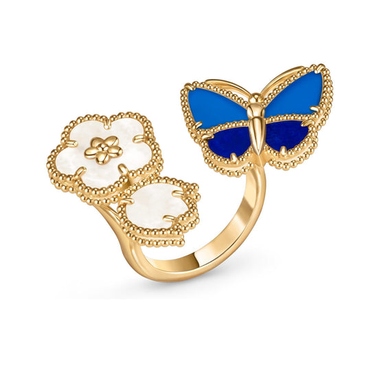 [AuraJewelry]LUCKY SPRING BUTTERFLY OPEN-FACE RINGS