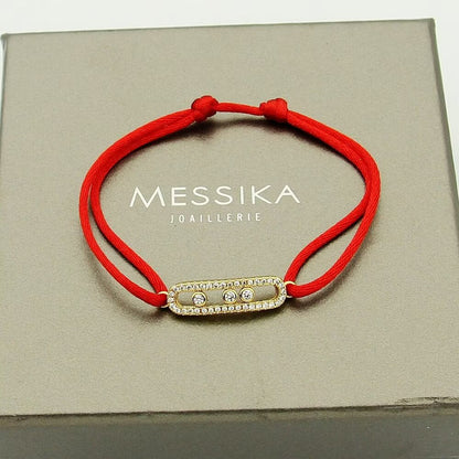 [AuraJewelry]Messika Care(s) pink cord pavé bracelet