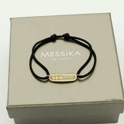 [AuraJewelry]Messika Care(s) pink cord pavé bracelet