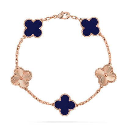 [AuraJewelry]New CLOVER 5 MOTIF LAPIS LAZULI BRACELET COLLECTION