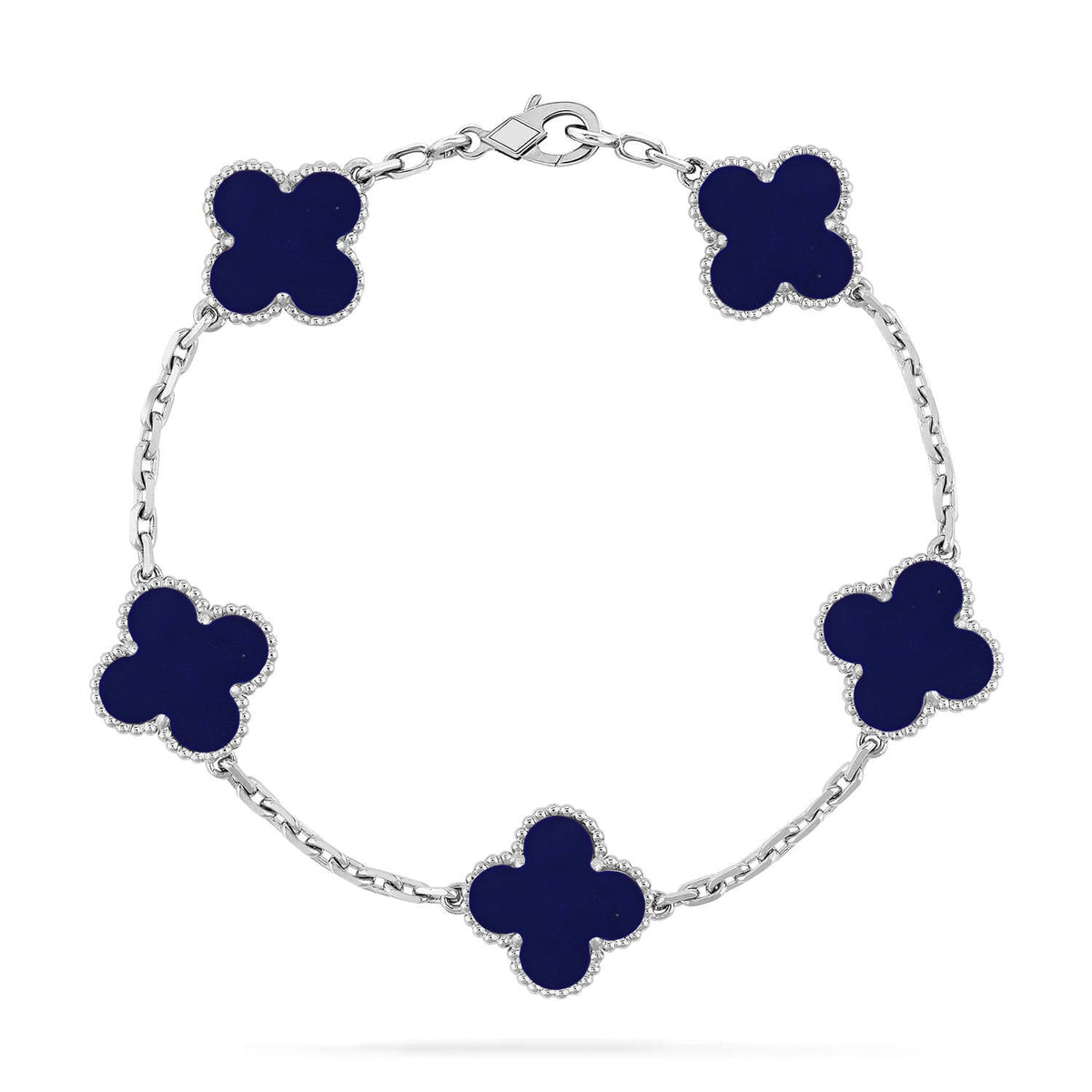 [AuraJewelry]New CLOVER 5 MOTIF LAPIS LAZULI BRACELET COLLECTION