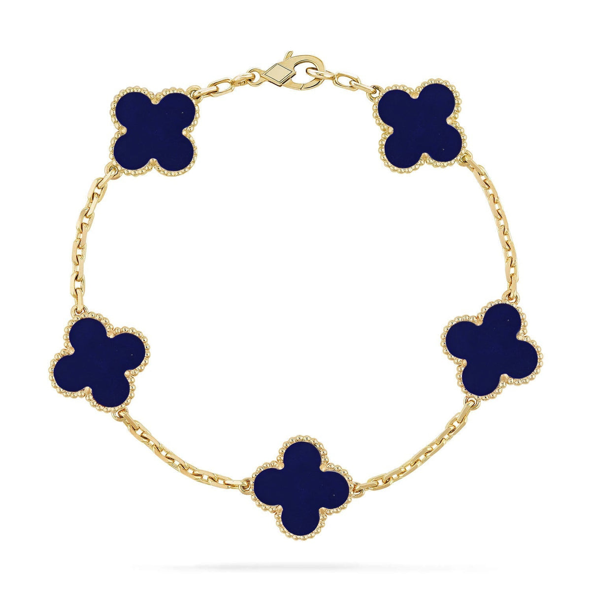 [AuraJewelry]New CLOVER 5 MOTIF LAPIS LAZULI BRACELET COLLECTION