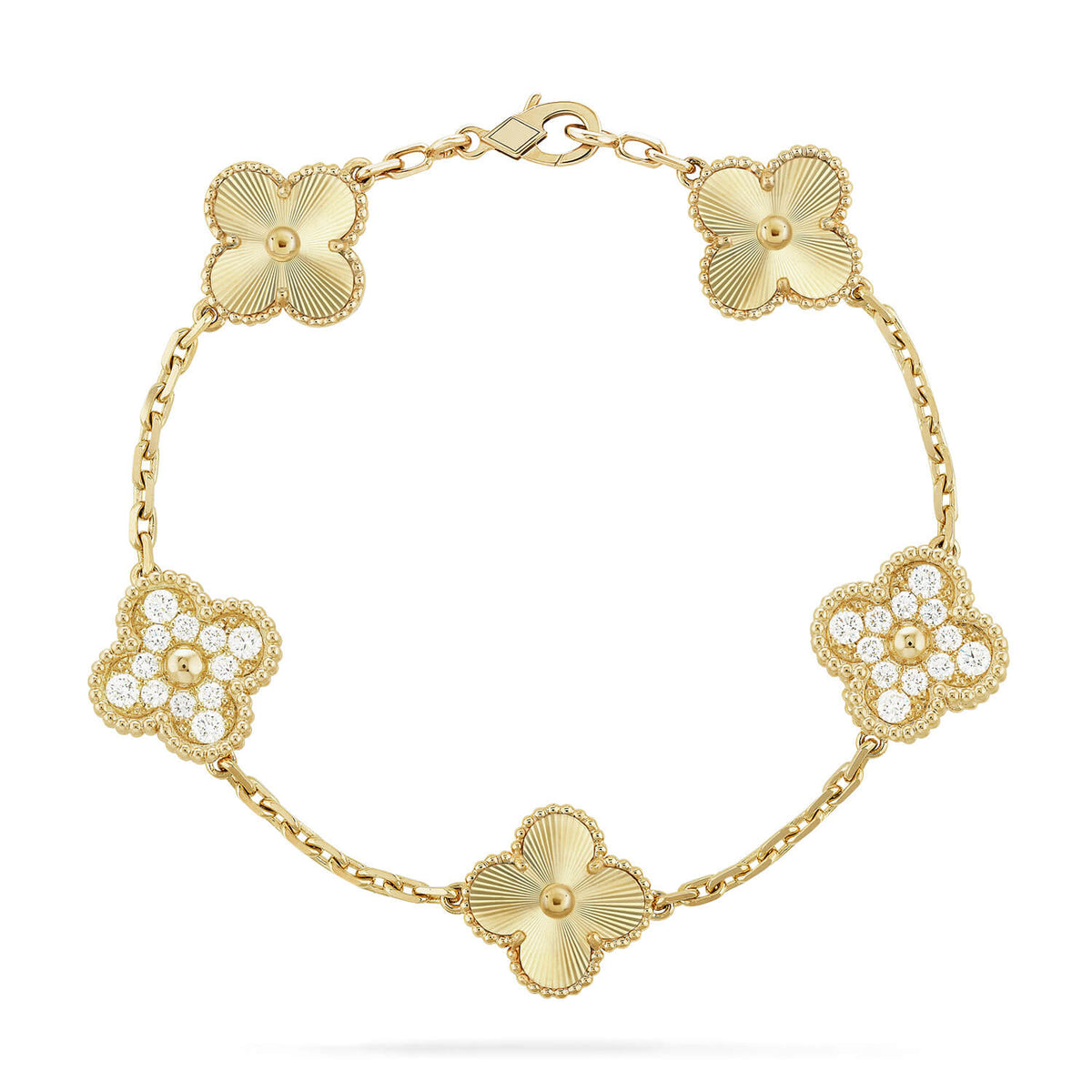 [AuraJewelry]New  CLOVER 5 MOTIF LASER BRACELET COLLECTION