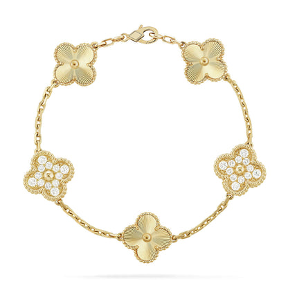 [AuraJewelry]New  CLOVER 5 MOTIF LASER BRACELET COLLECTION