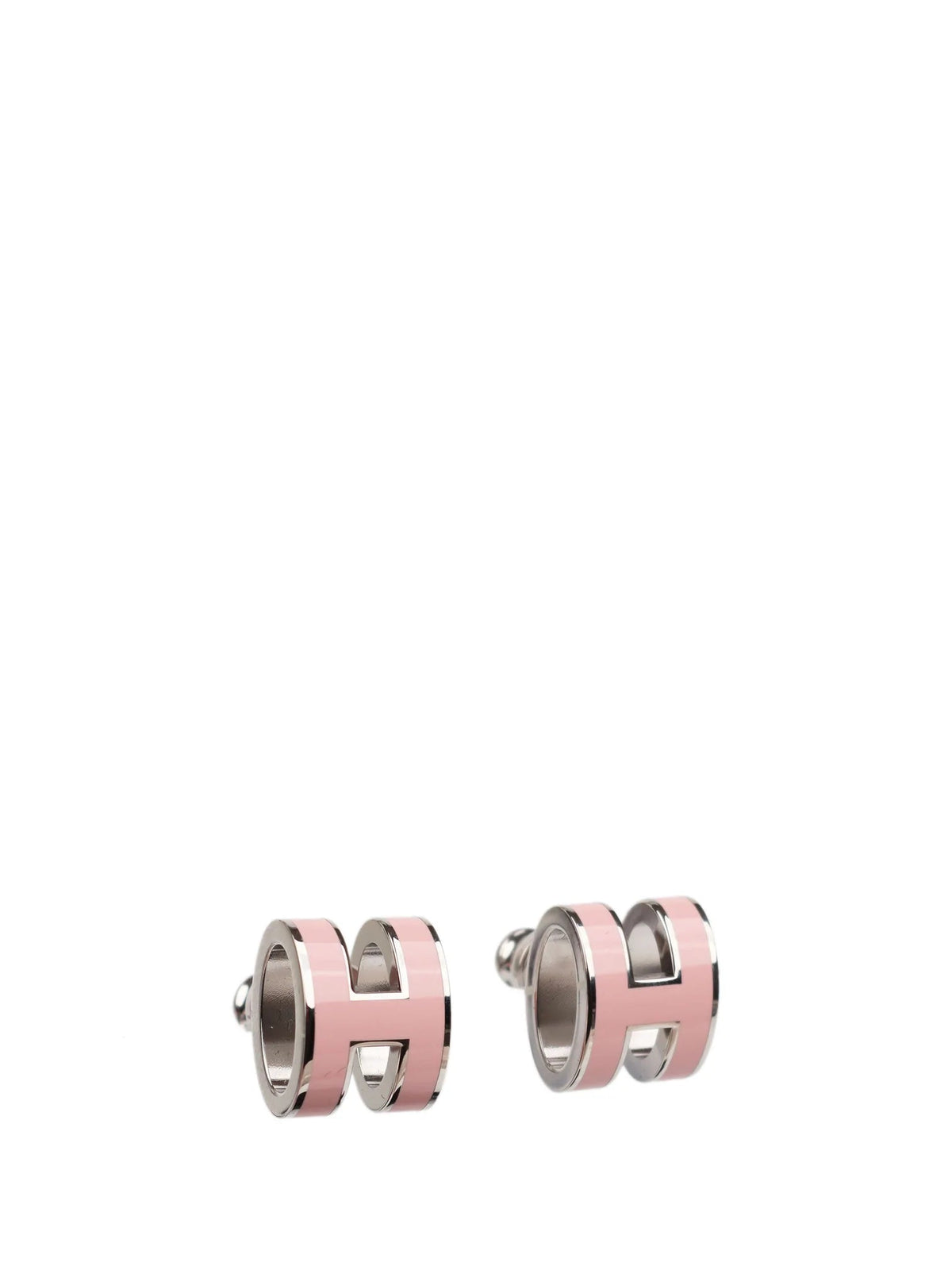 ¡®AuraJewelry¡¯MINI POP H SILVER EARRINGS PINK