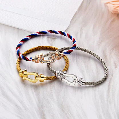 ¡®AuraJewelry¡¯FORCE LARGE HORSESHOE NO DIAMOND BRACELET GOLD
