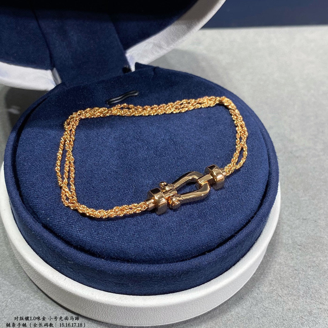 ¡®AuraJewelry¡¯FORCE SMALL HORSESHOE  DIAMOND CHAIN ROPE BRACELET