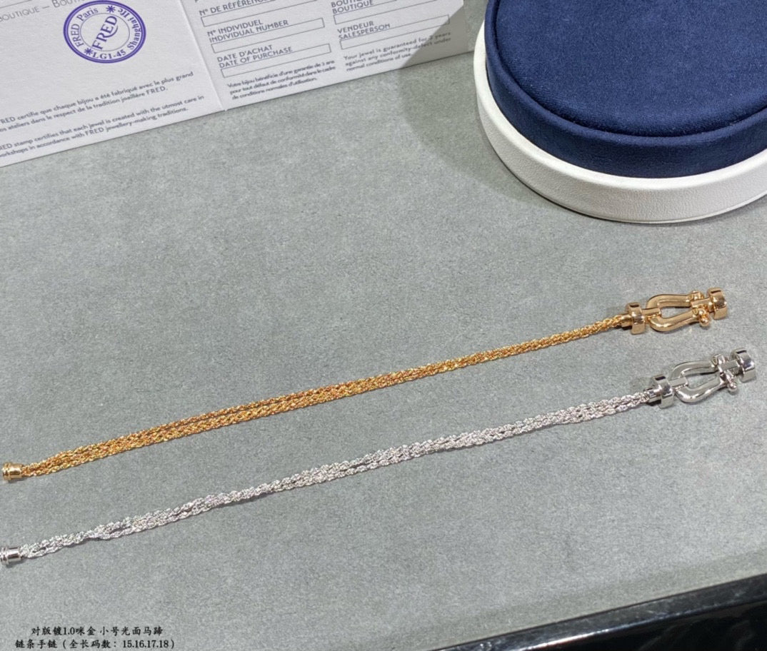 ¡®AuraJewelry¡¯FORCE SMALL HORSESHOE  DIAMOND CHAIN ROPE BRACELET