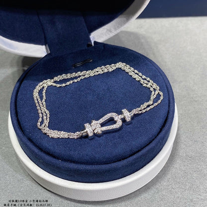 ¡®AuraJewelry¡¯FORCE SMALL HORSESHOE  DIAMOND CHAIN ROPE BRACELET